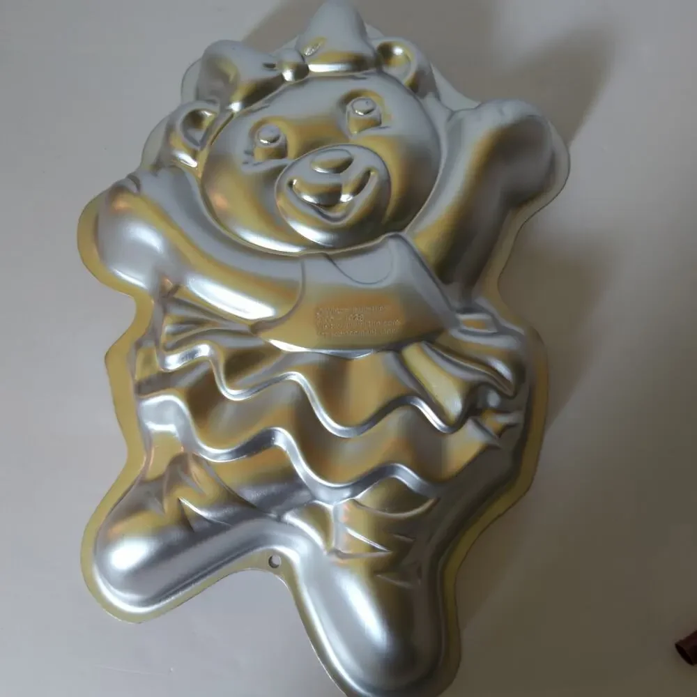 Wilton Ballerina Dancing Bear Cake Pan 2105-1028 Aluminum Dance Birthday 15